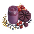 Evive smoothie cubes Asana flavour with ingredients fruits vegetables and smoothie wheel