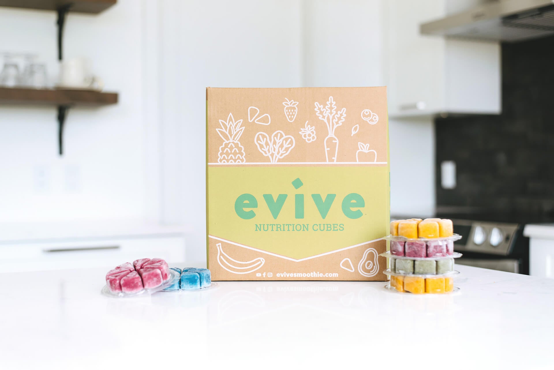 evive smoothie cubes grouped